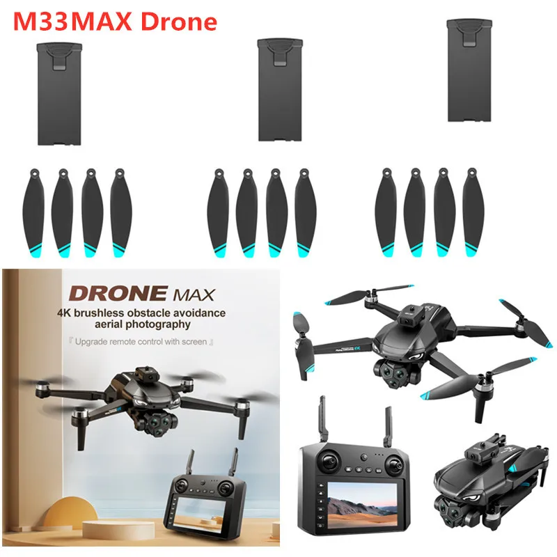 Lot de 1/2/3 Batteries Drone + Hélices de Rechange