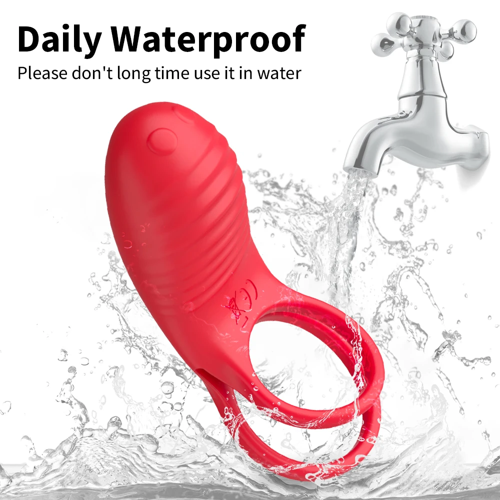 Anneaux vibrants pour couples, vibromasseurs, sextoys pour hommes, anneau retardateur d'éjaculation, accessoires sexy pour adultes masculins._voghion.com