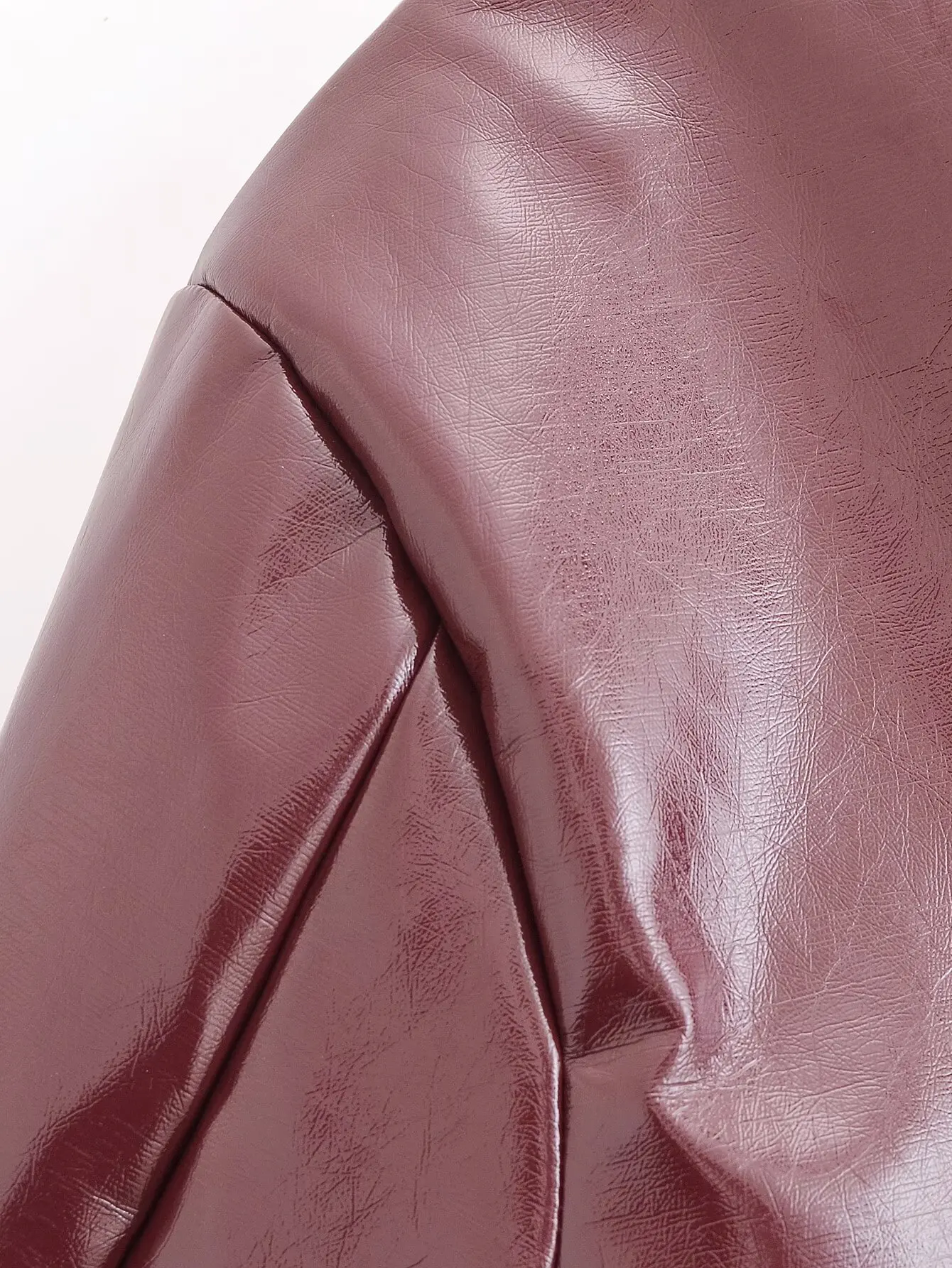 Leather Jackets Women's Pu Coat Red Elegant Outwear Long Sleeve Coat With Pockets Cropped 2024 inszart inszart Woman Jackets Top