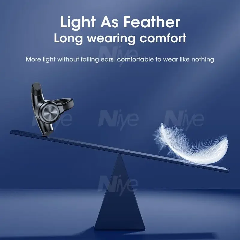 Real Bone Conduction Earphones Wireless TWS Earbuds Bluetooth Headphones Earcuffs Sound For Sports Running Headset For Blindman