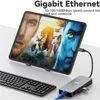 Tebe 11 in 1 MST USB-C Hub Type-c to HDMI-adapter DP VGA Gigabit Ethernet 10Gbps USB 3.2 3.5mm Aux Docking Station Hub Splitter 4