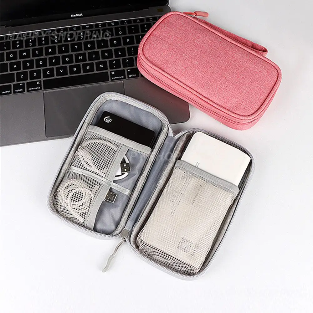 

Travel Organizer Bag Cable Storage Organizers Pouch Carry Case Portable Waterproof Double Layers Storage Bags For Cable Cord