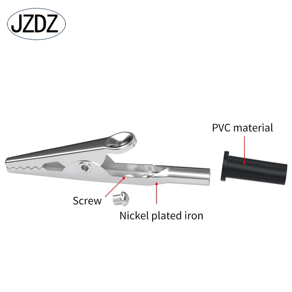 JZDZ Alligator Clips Electrical clamp Small clips Ended 4mm Banana jack Test Tools DIY electrical Connector 60007 10pcs