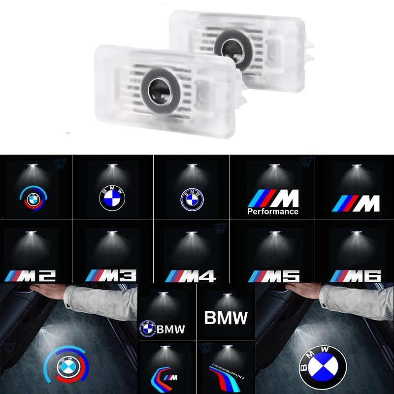 자동차 LED 문짝 프로젝터 웰컴 램프, BMW 1 시리즈, 3 시리즈, 8 시리즈, F40, G20, G21, X7, G07, Z4, G29 조명에 적합, 2 개