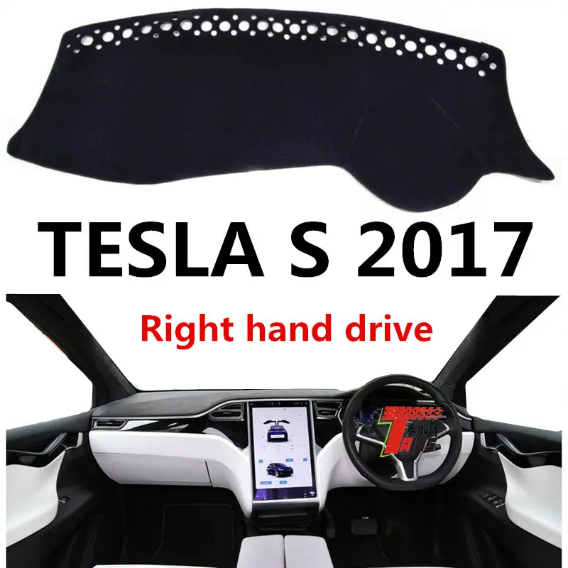 

Auto Car Dashboard Cover Dash Mat Carpet Cape For TESLA S 2017 Right hand drive