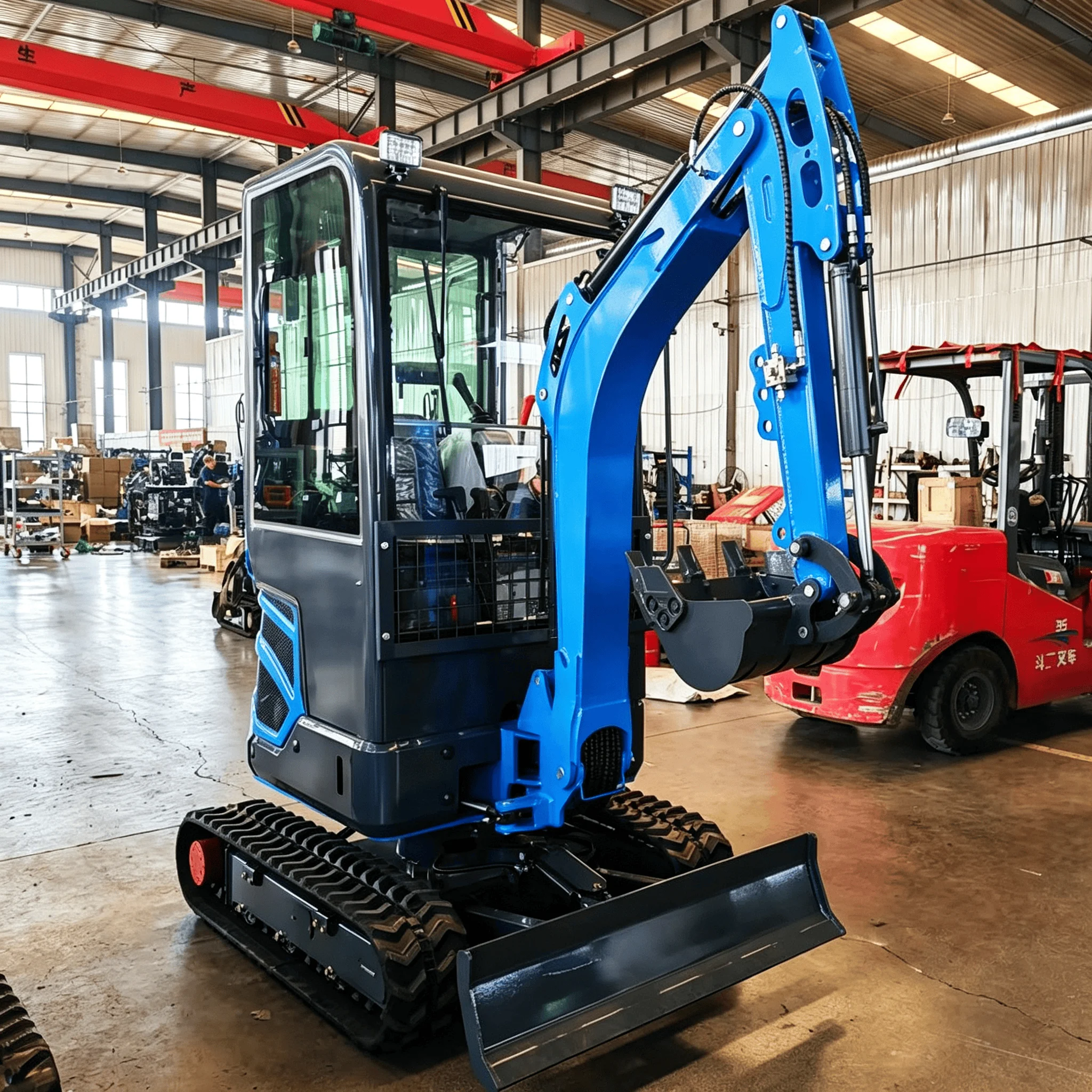 1,8 Tonnen Mini-Bagger Raupenbagger Stahlketten Hydraulischer Daumen Schnellwechsler CE EPA Euro 5 Maßanfertigung Kostenloser Versand