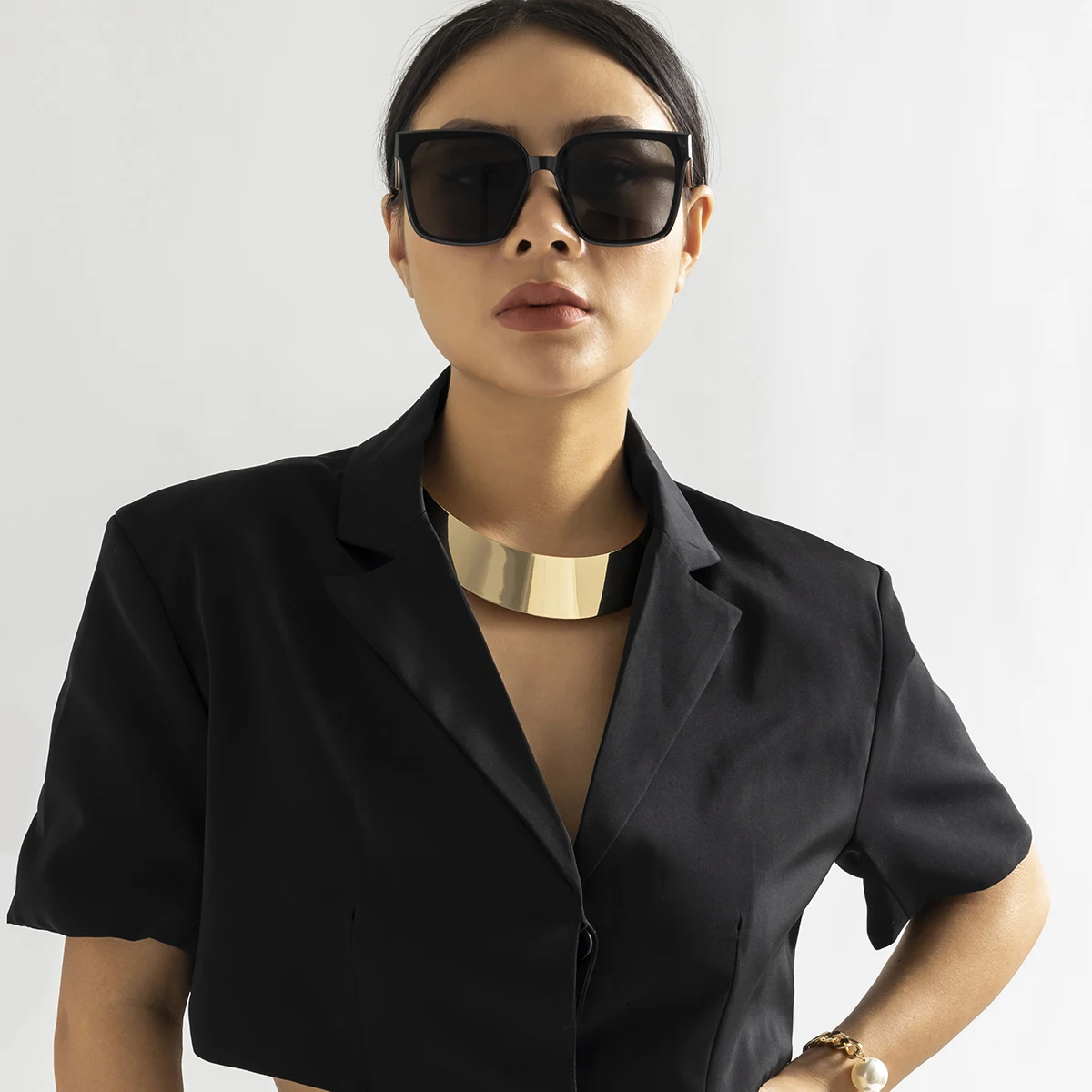 Collana a catena grossa esagerata per donna Collane girocollo corte color oro/argento grandi – acquista a prezzi convenienti sul marketplace