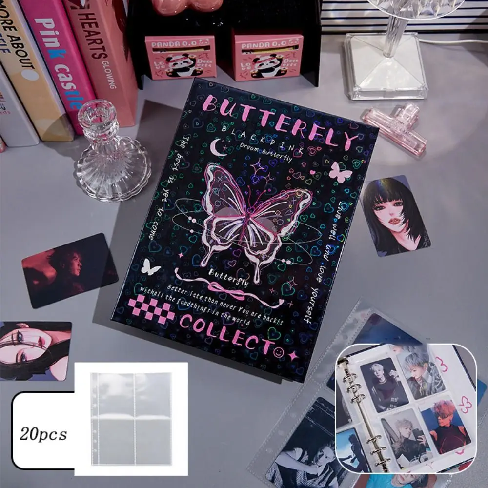 

Butterfly A5 Photocard Binder Collect Book Loose-leaf Album Shell Photocard Holder Binder Book Jacket Ins