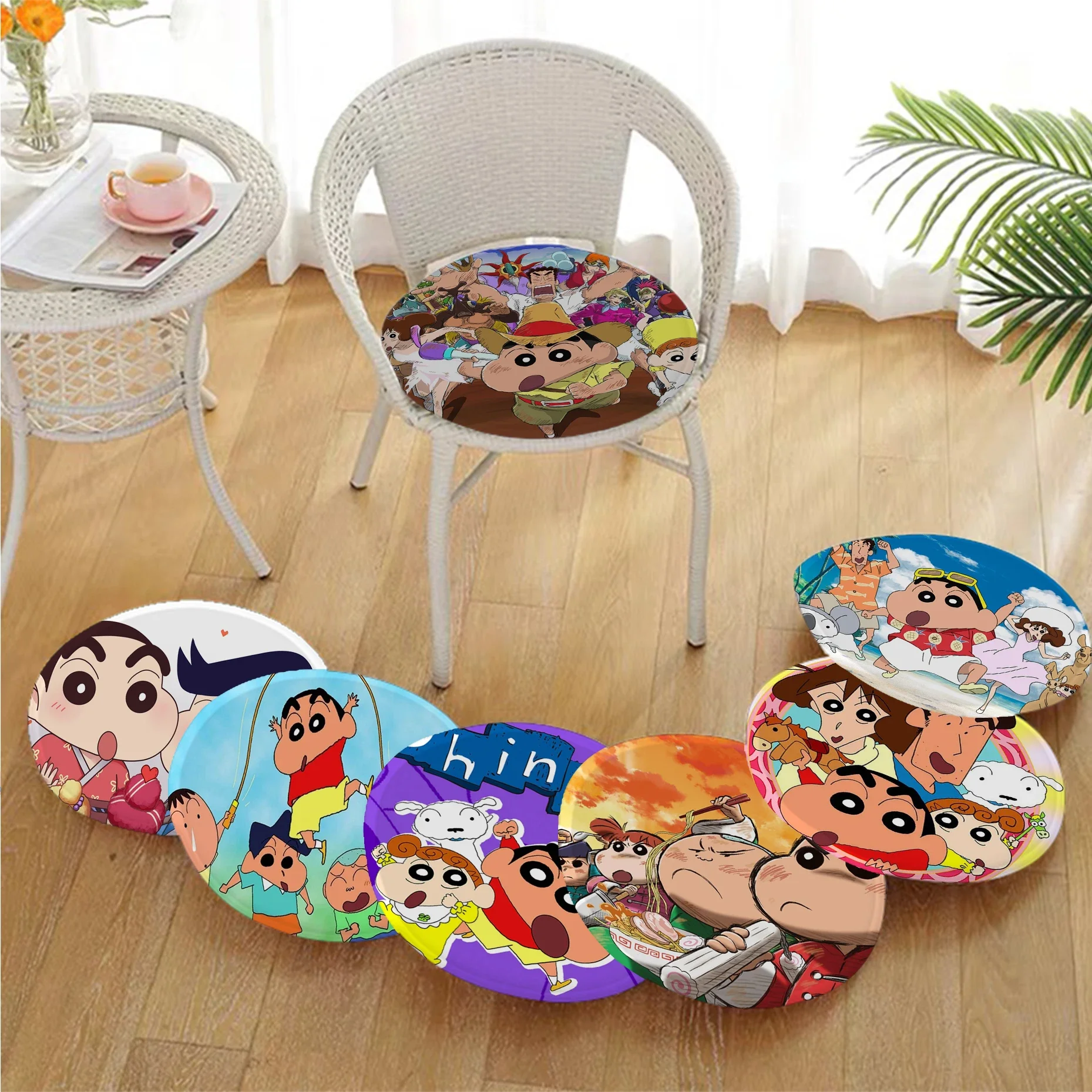 

Cartoon C-Crayon S-Shin-chans Cute Cushion Mat Round Chair Mat Soft Pad Seat Cushion For Dining Patio Home Office Outdoor Mat