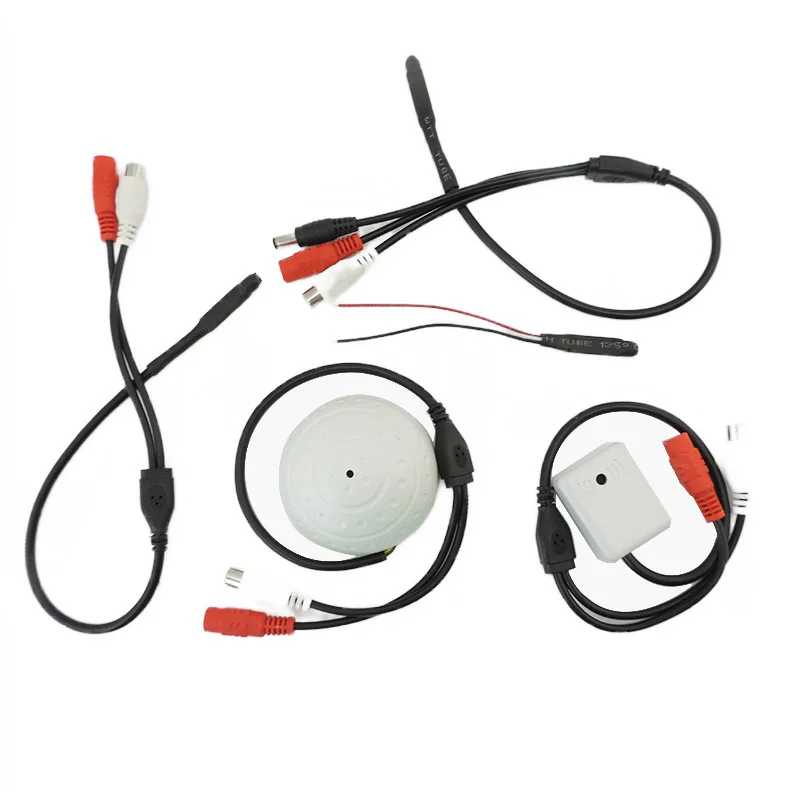 Microphone Sound Monitor DC 9V 12V RCA Female Audio Monitoring MIC for CCTV Camera Security IP Voice