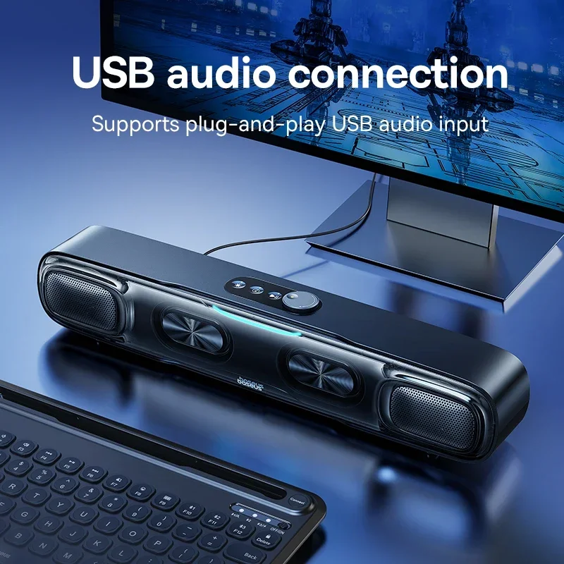 Desktop Mini Soundbar Bluetooth 5.3 Tri-Mode Audio 3D Soundscape Surround Subwoofer Laptop Speaker Speaker bluetooth speaker computer speaker desktop speakers