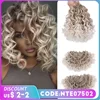 Afro Curly Hair Extensions 10 Inch Synthetic Braids Twist Crochet Hair Ombre Brown Blonde Pink Deep Wavy Braiding Cosplay Hair