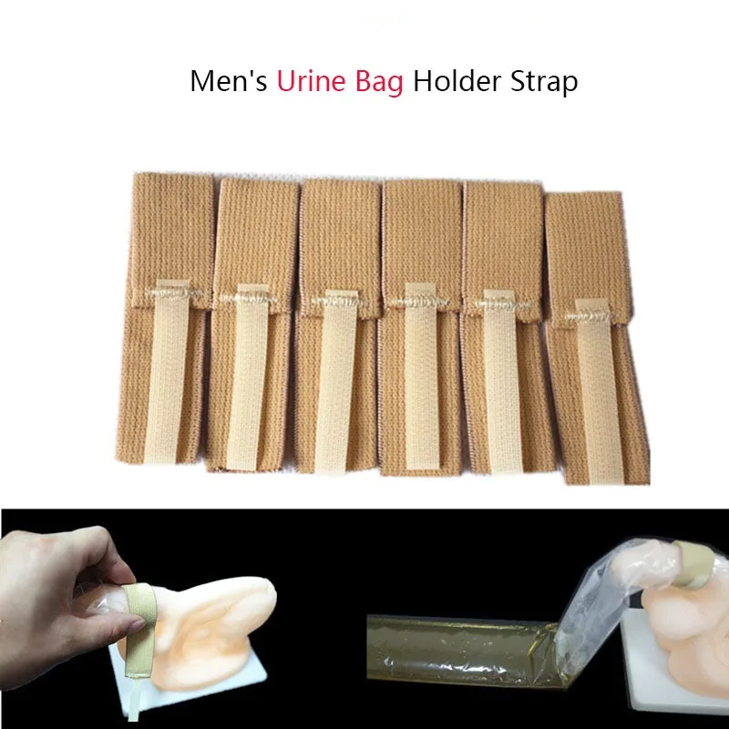 Adjustable Elastic Straps with Hook-and-Loop Fasteners for Secure Anti-Slip Male Urine Bag Fixation Ideal for Bedridden Elderly