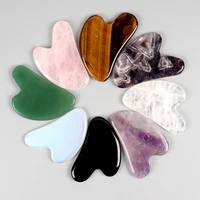 Heart Guasha Stone Face Rose Quartz Jade Massage Tool Chin Nose Lifting Firming Scraping Board Massage Facial Health Care Skin 1