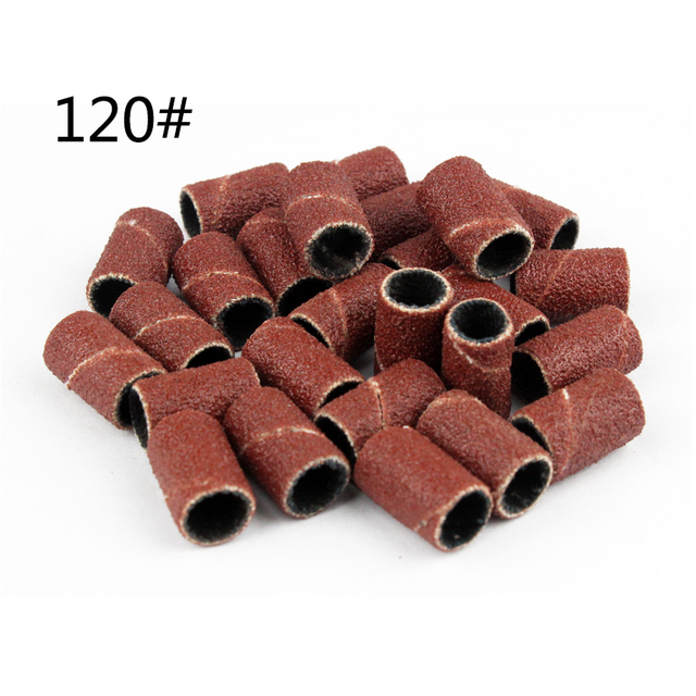 Nail Art Sanding Bands 80# 120# 180# Grinding Sand Ring Bit For Electric Drill Machine Accessories Manicure Tools