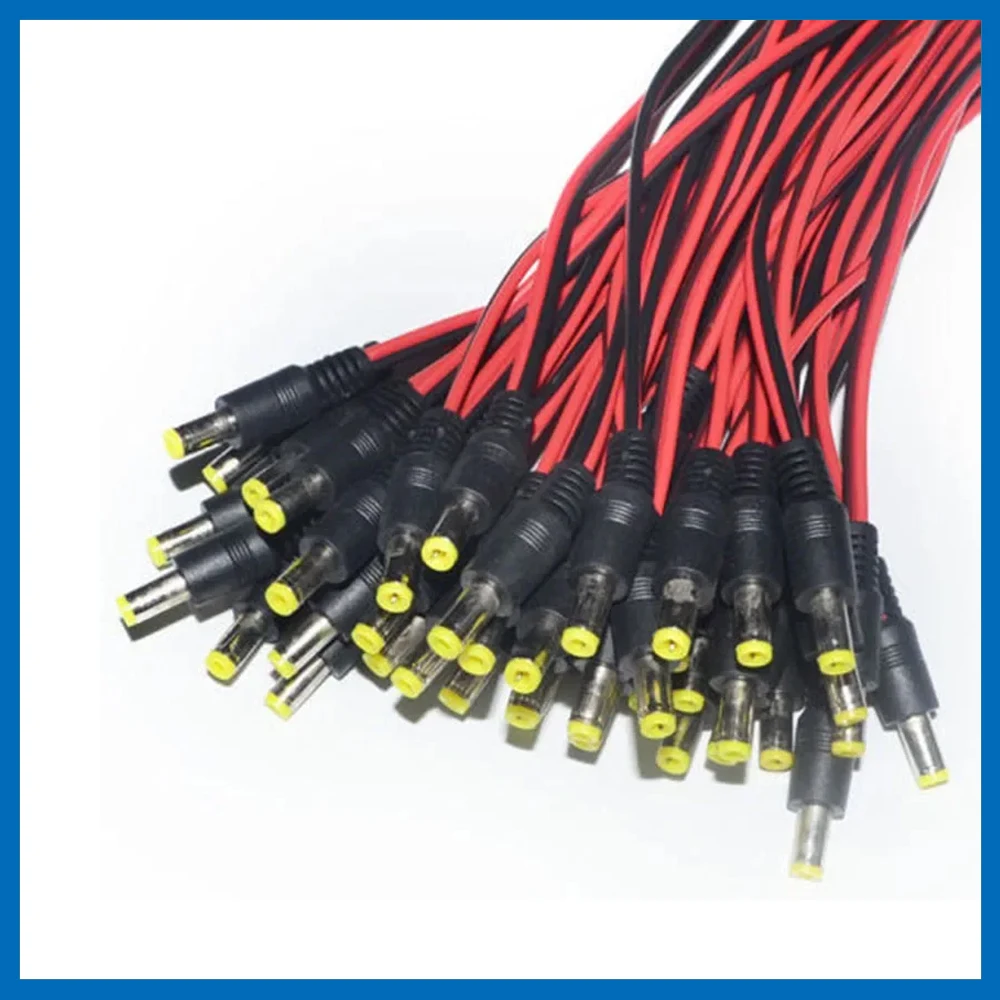Male Female Plug DC 12V Power Pigtail Cable Jack 10pcs/Lot For Cctv Camera Connector Tail Extension DC Wire