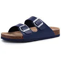 Kidmi New Men Sandals Women's Cork Footbed Slide Sandal Pool Beach Sandals Summer Outdoor Sandals with Adjustable Buckle Slides