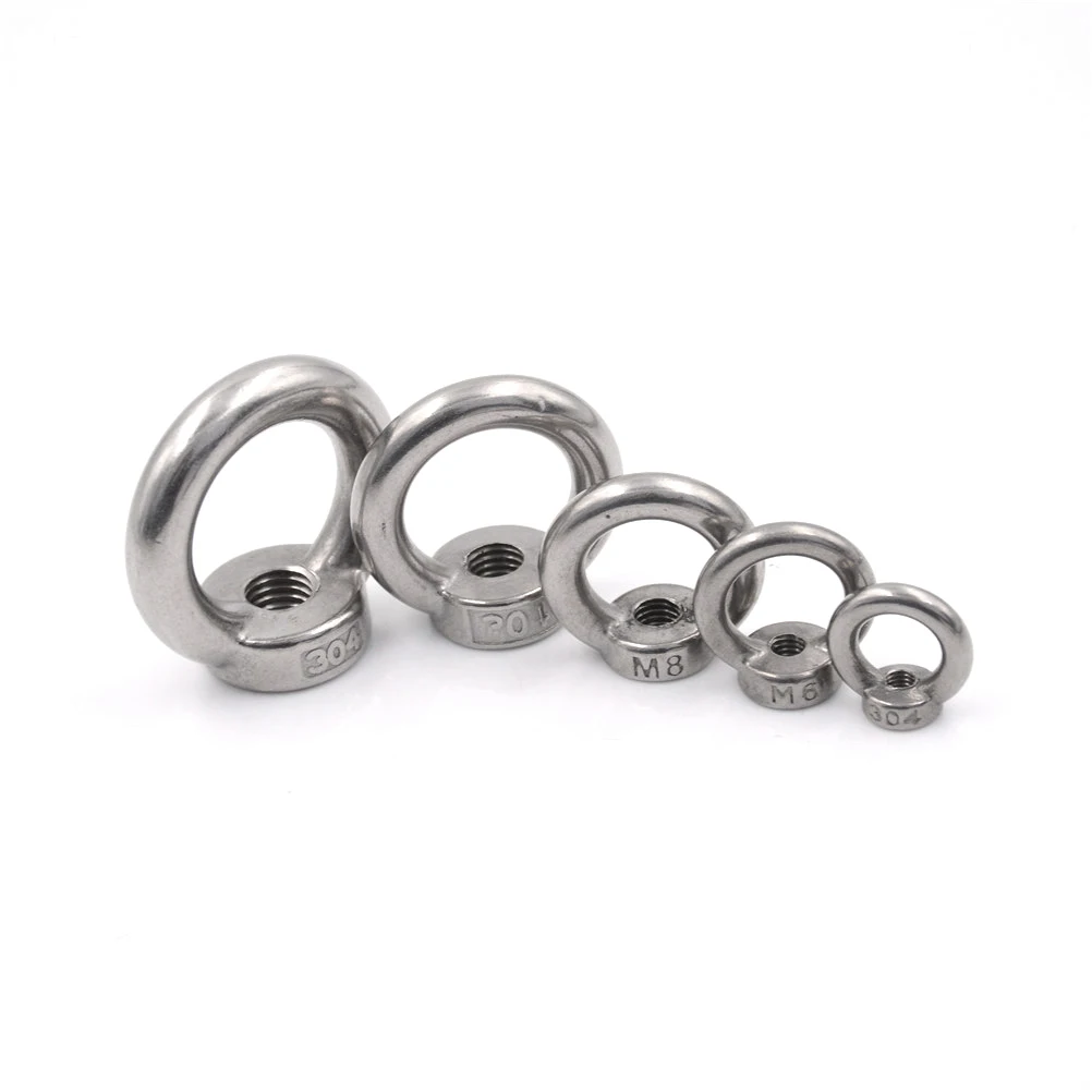 

1PCS Lifting eye nuts/screw Ring eyebolt Ring hooking nut screws M5 M6 M8 M10 M12 304 Stainless steel