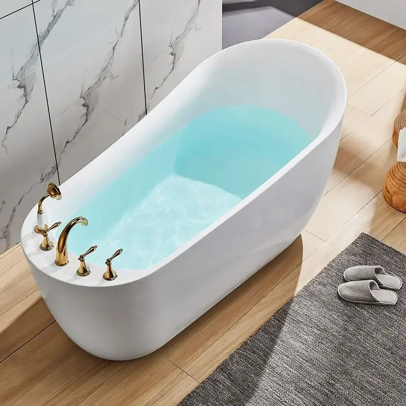 Modern Interior Free Stand Alone Acrylic Bathtub Bath Tub Bathroom Freestanding Alone Soaking Bathtubs 3