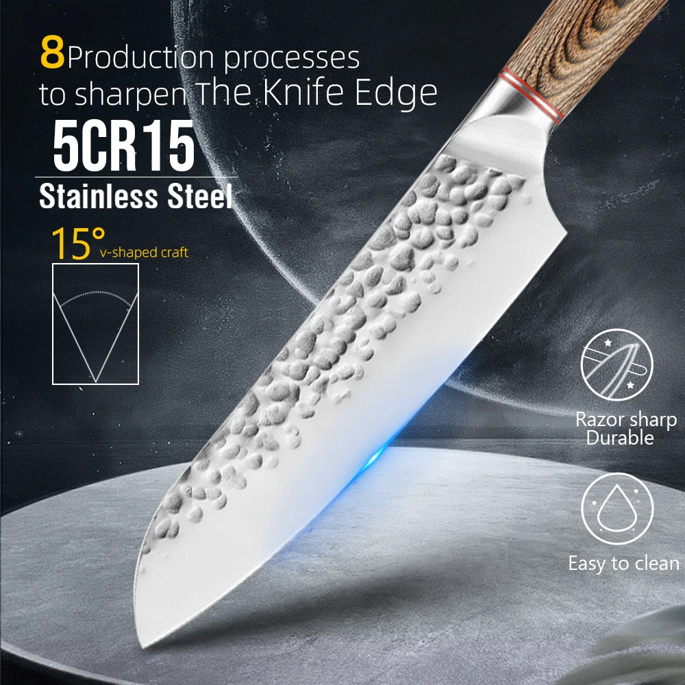 Kitchen Chef Knives Boning Knife Meat Cleaver Knife Hand Forged Hammer Knives Fruit Knife Kitchen Knife Boning for Cooking Tools - 4