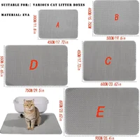 Tapis de litière pour chat Double couche antidérapant pour animaux de compagnie, grand bac à litière pour animaux de compagnie, filtre résistant à l'usure, imperméable et antidérapant 3