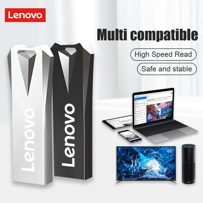 Lenovo Usb 3.0 Chiavette Usb 2Tb 1Tb Portachiavi Antiscivolo Flash Memory Stick Pen Drive 128Gb Usb Stick Drive Adapte Pc/Laptop