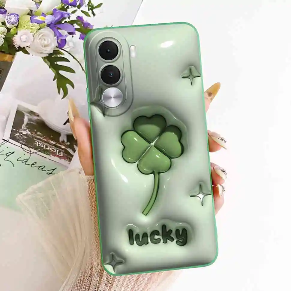 Cartoon Cat & Cute Dog Silicone Back Cover - 6.8 Premium Protective Phone Case