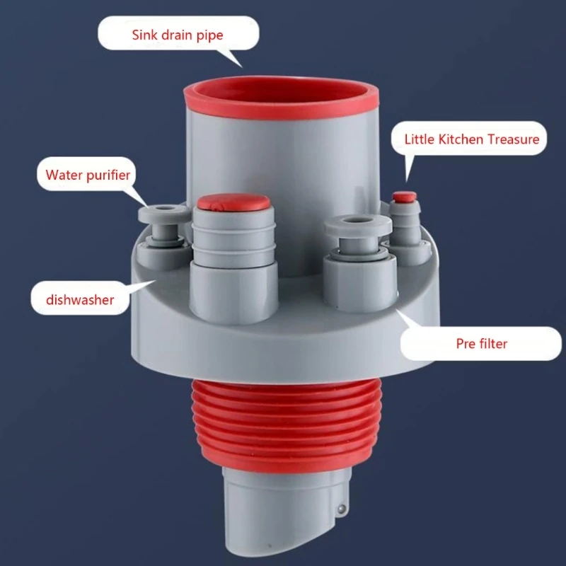 drain filter sink drain set Kitchen Drain Pipe Anti-Odor Triple Connector Integrated Sewer Solution Eliminate Unpleasant Smells
