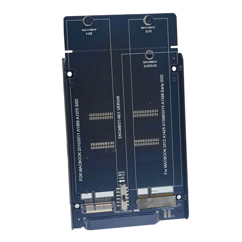 맥북 2010/2011 A1369 1370용 새 SSD to SATA 어댑터 메탈 케이스 소켓, 맥북 2012 A1425 A1398/2013 A1398 초기형 SSD용
