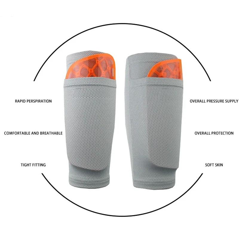 Women Men Kids Teens Soccer Shin Guards Leg Sleeves Football Calf Protector Shinpads Shockproof Anti-collision Sets