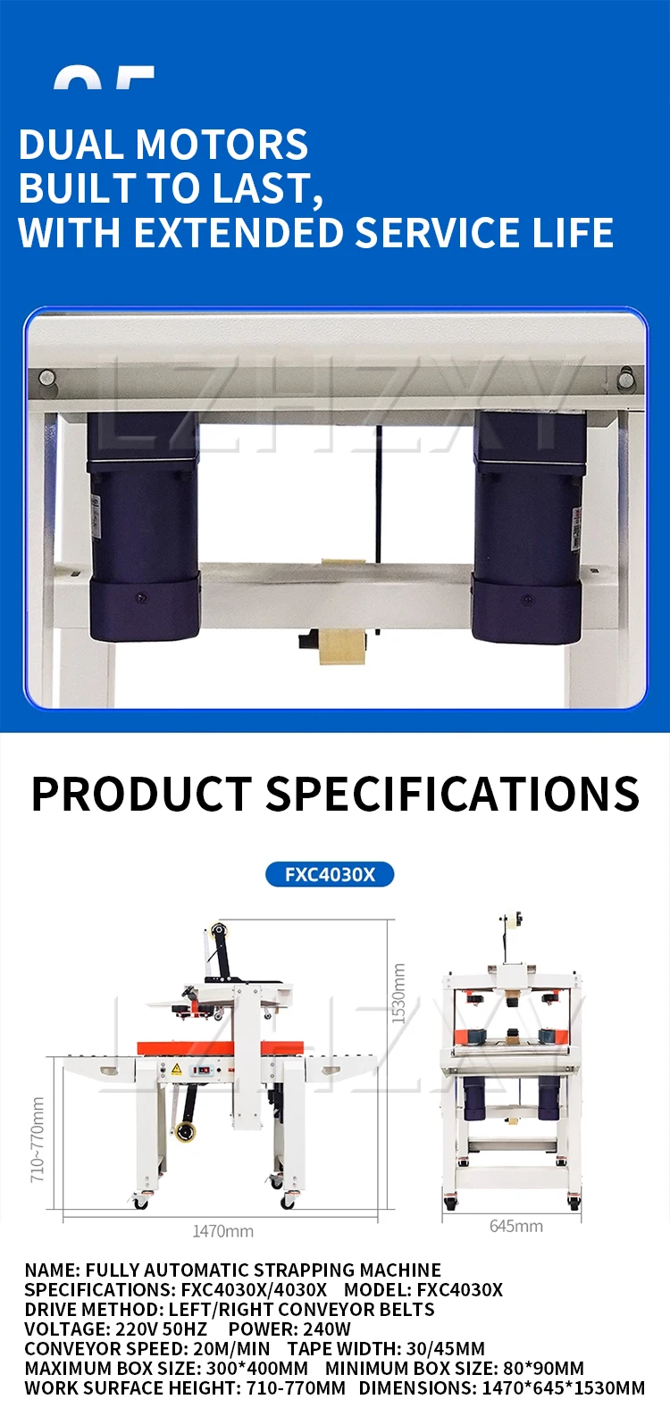 Fully Automatic Packaging Machine High-Speed FXC4030X Tape Sealer E-commerce Exp