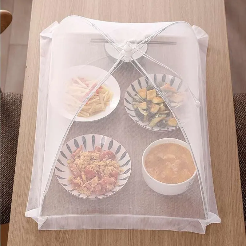 Food cover Mesh folding washable Flies tables cover Insect proof Protective dish covers Home kitchen storage accessory