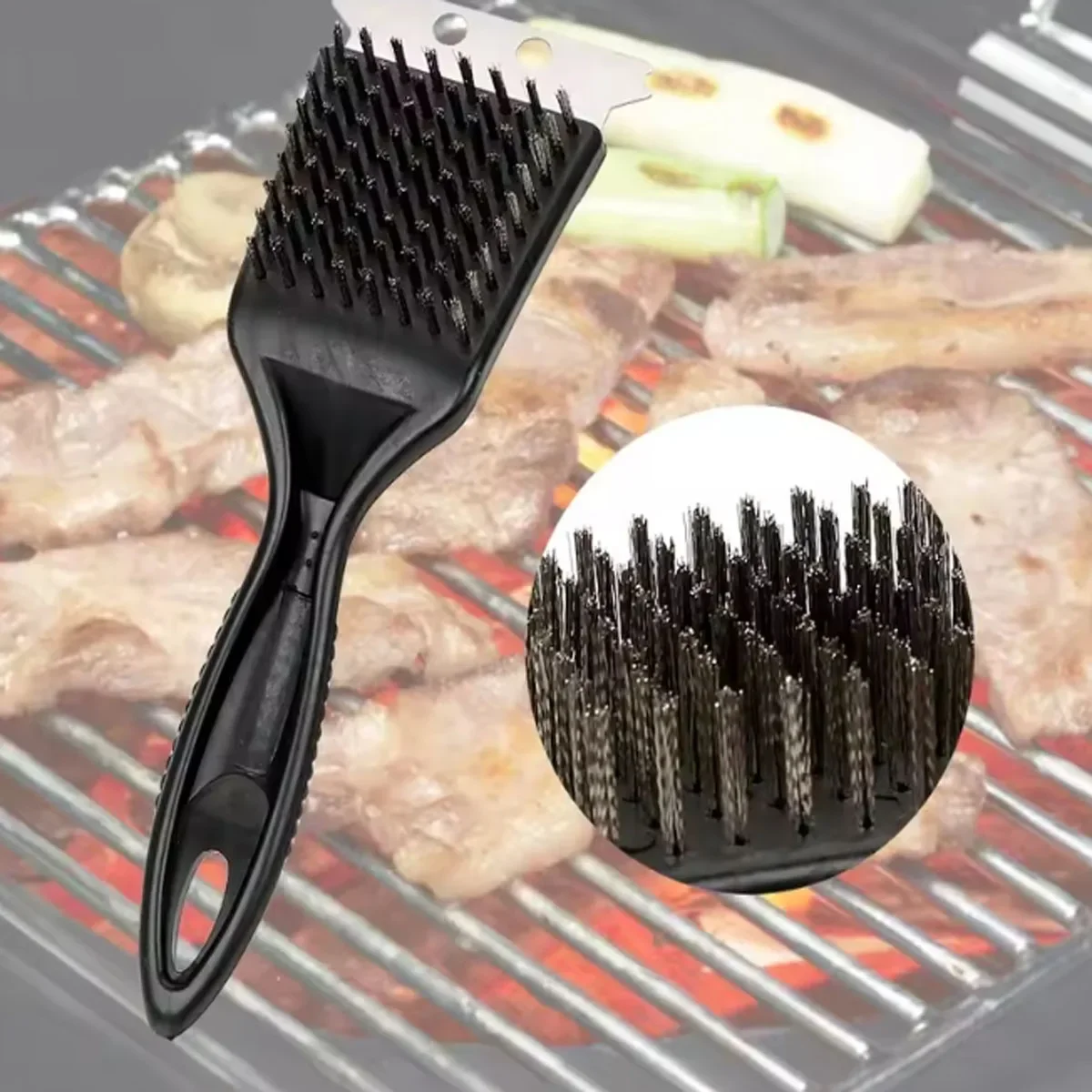 Grill Brush and Scraper Cleaning Stainless Steel Wire