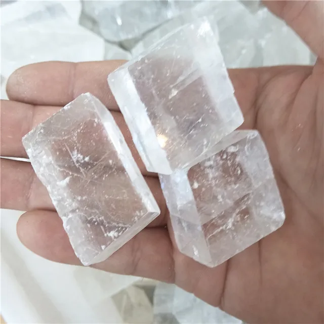 Piedras naturales y minerales para curación, calcita óptica en bruto, 100g - Imagen 4