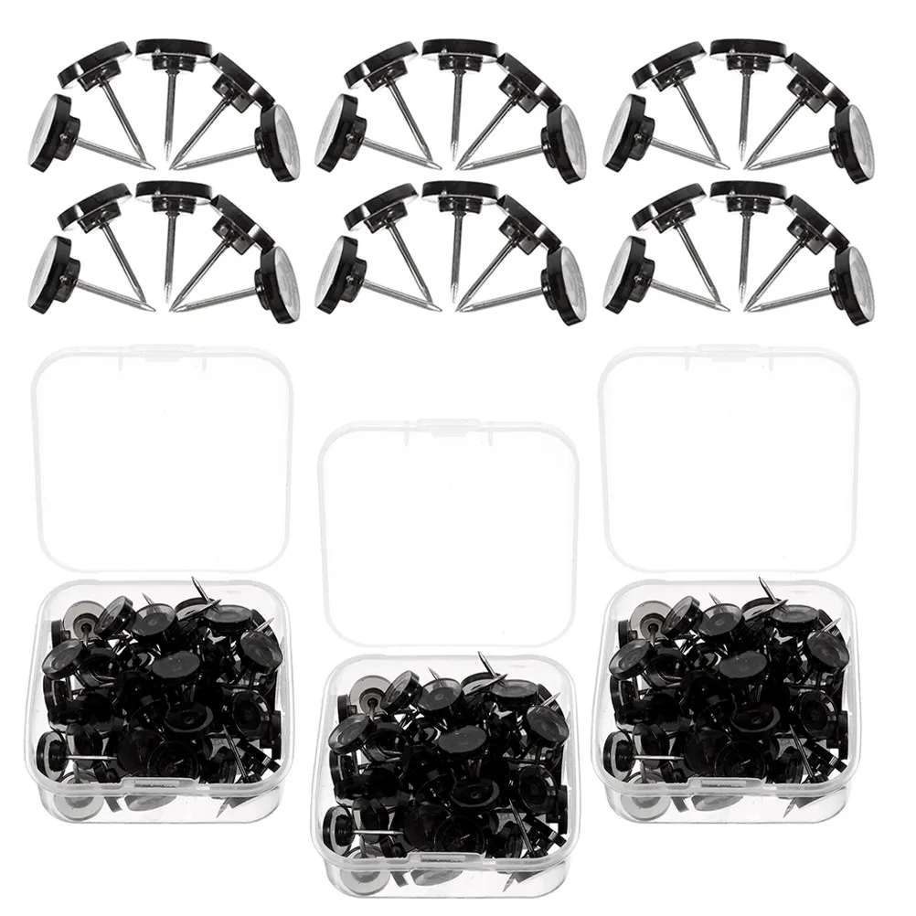 3박스 플랫 헤드 압정 다용도 푸시핀, 게시판, 코르크 사진 보드, 사무실 벽 푸시핀, 지도 마커, 장