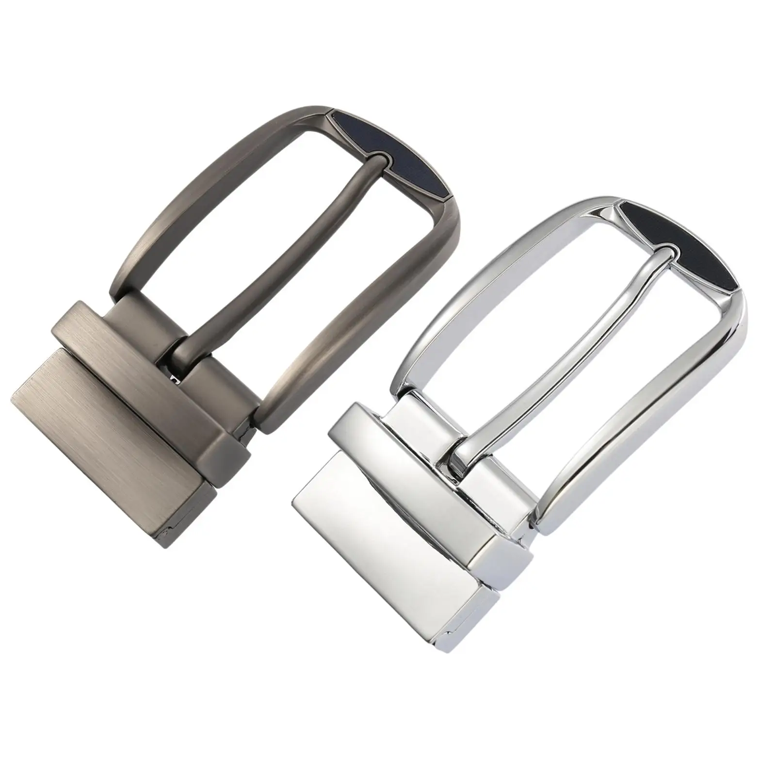 Reversible Metal Belt Buckle for Leather Strap Classic for 33mm-34mm Belt Mens Pin Belt Buckle