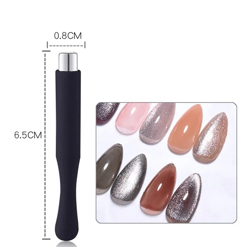 Description Picture 6 of item1PC Manicure Cat's Eye Round Magnet Stick 5D Magnetic Cat Eye Gel Polish Strong iron-Absorbing Stone Stick DIY Nail Art Tool