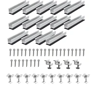Kit de montage de panneaux solaires, cadre photovoltaïque réglable de 30-35 mm pour panneaux 4/5/6 avec écrous et boulons, support de système photovoltaïque de balcon 1