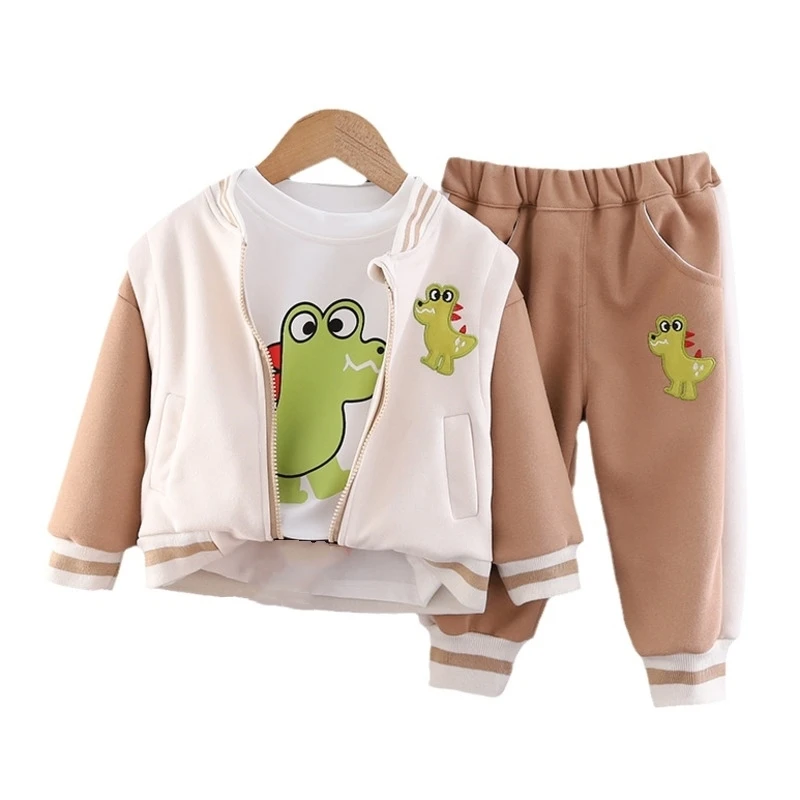 

New Autumn Baby Girl Clothes Kids Boys Outfits Children Jacket T-Shirt Pants 3Pcs/Sets Toddler Casual Costume Infant Tracksuits