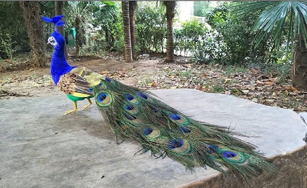 beautiful peacock model foam&feather simulation peacock doll about 45cm t2566