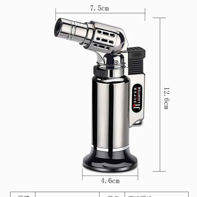 Metal Outdoor BBQ Kitchen Lighter Airbrush Torch Gas Jet Windproof Camping Cigarette Cigar Lighter Turbo Butane 1300 C