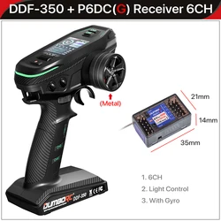 2.4G 10-Channel Digital Radio Remote Controller with Receiver for RC Vehicles - LCD FHSS System (M2 RC-P6DCG)