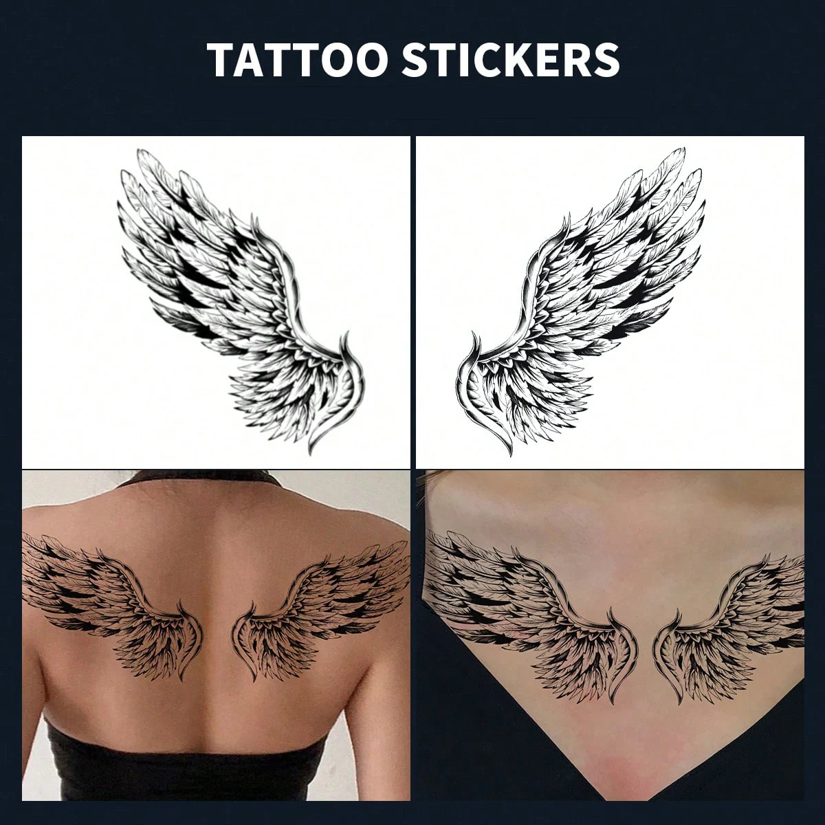Tribal Angel Wings Tattoo: Real-World Review of a Long-Lasting, Waterproof  Body Art Piece, image size:1200x1200