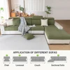 New Thicken Jacquard Sofa Seat Cushion Covers Solid Colors Striped Sofa Covers for Living Room Sectional Couch Covers Removable 4
