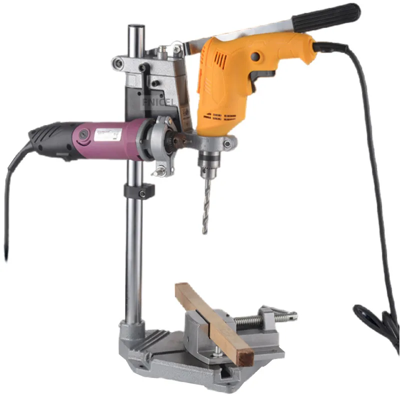 Multifunc Electric Drill Stand Aluminum Bench Doublehead Electric