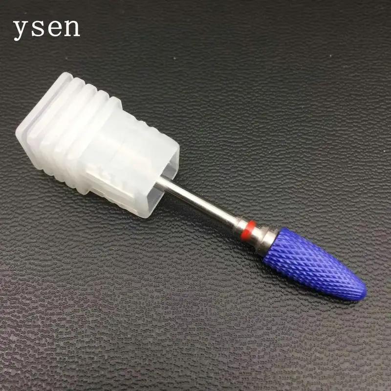블루 네일 드릴 비트, 매니큐어 밀링 커터용 전기 매니큐어 페디큐어 장치, 로터리 버, 네일 젤 도구 제거, 1 개