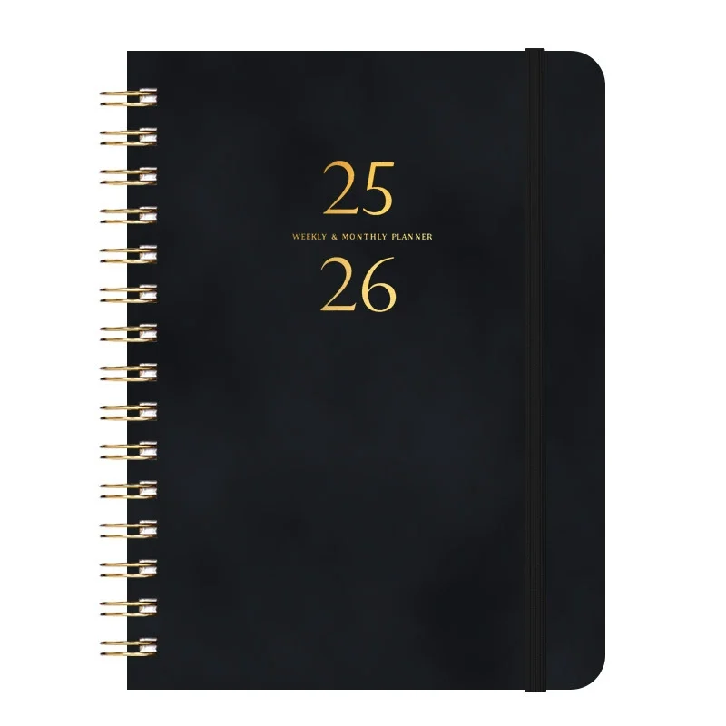 Hardcover Notebook Weekly Monthly Planner July 25th to June 26th