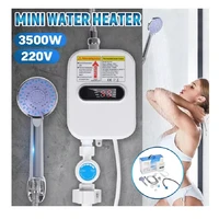 Chauffe-eau électrique instantané sans réservoir 3500W, prise EU/US, 220/110V, pour robinet de salle de bain, chauffe en 3 secondes 2