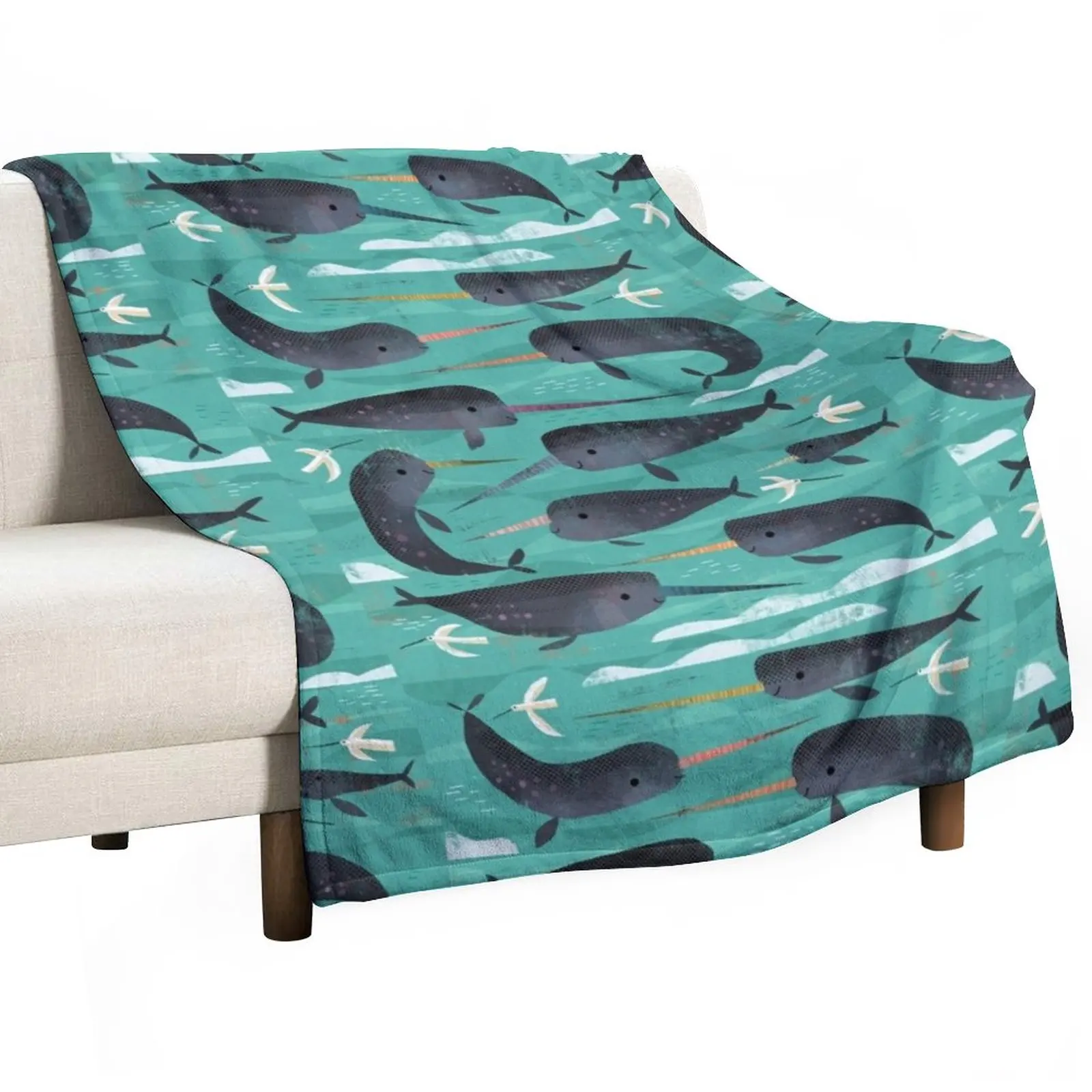 

Одеяло Narwhals и Narbirds, мягкое одеяло, Симпатичные Утяжеленные одеяла