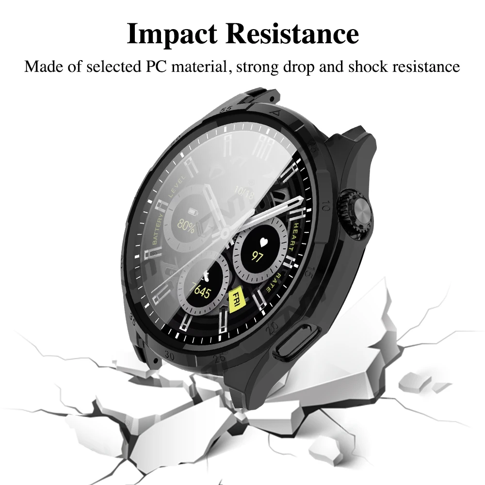 Durable Tempered Glass Screen Protector & Hard PC Bumper Cover
